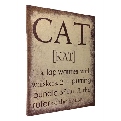 Cat [Kat] Wall Decor Burlap 